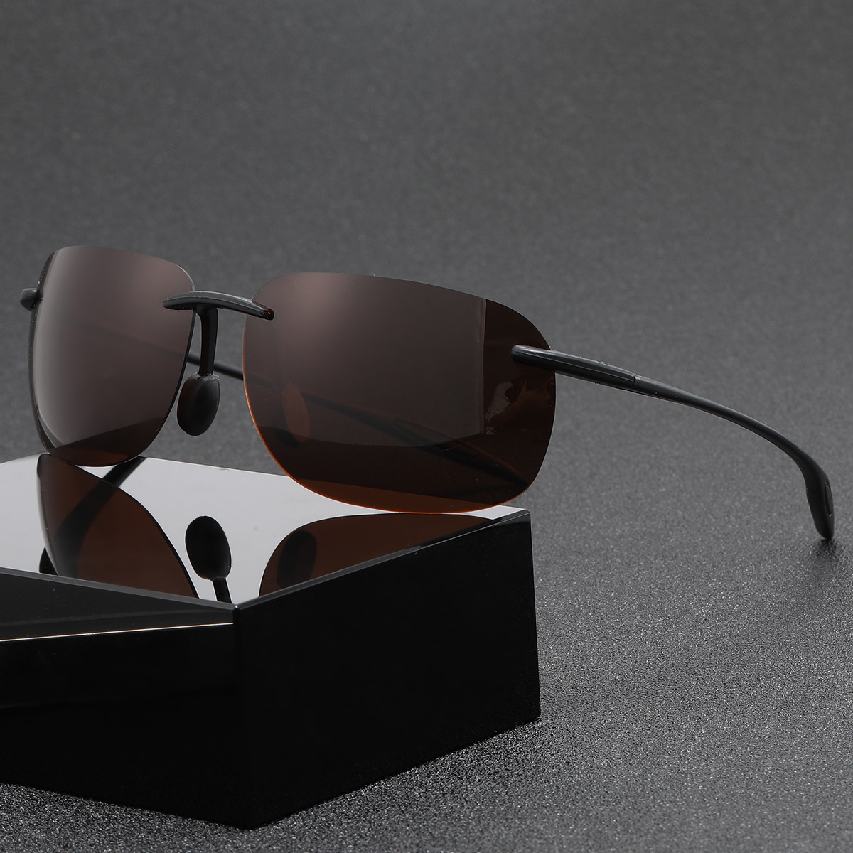 Tr90 Material TAC Polarized True Film Sports Cycling Frameless Outdoor Sunglasses For Men And Women Mountaineering Ultra-Light Luxury Brand Designer