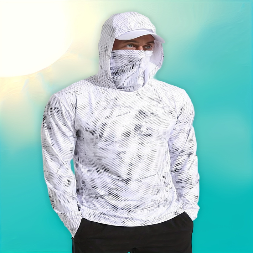 Fishing Hoodie Men Long Sleeve Quick Dry Breathable Clothing Uv Protection Outdoor Tshirt fishing clothes w260922