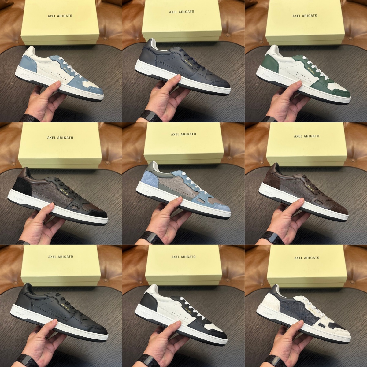 Axel Arigato Dice Lo Men Sneakers Axelarigato Mens Dice Low Shoes Designer Trainers Black White Green Vintage Style Retro Leather Court Shoe