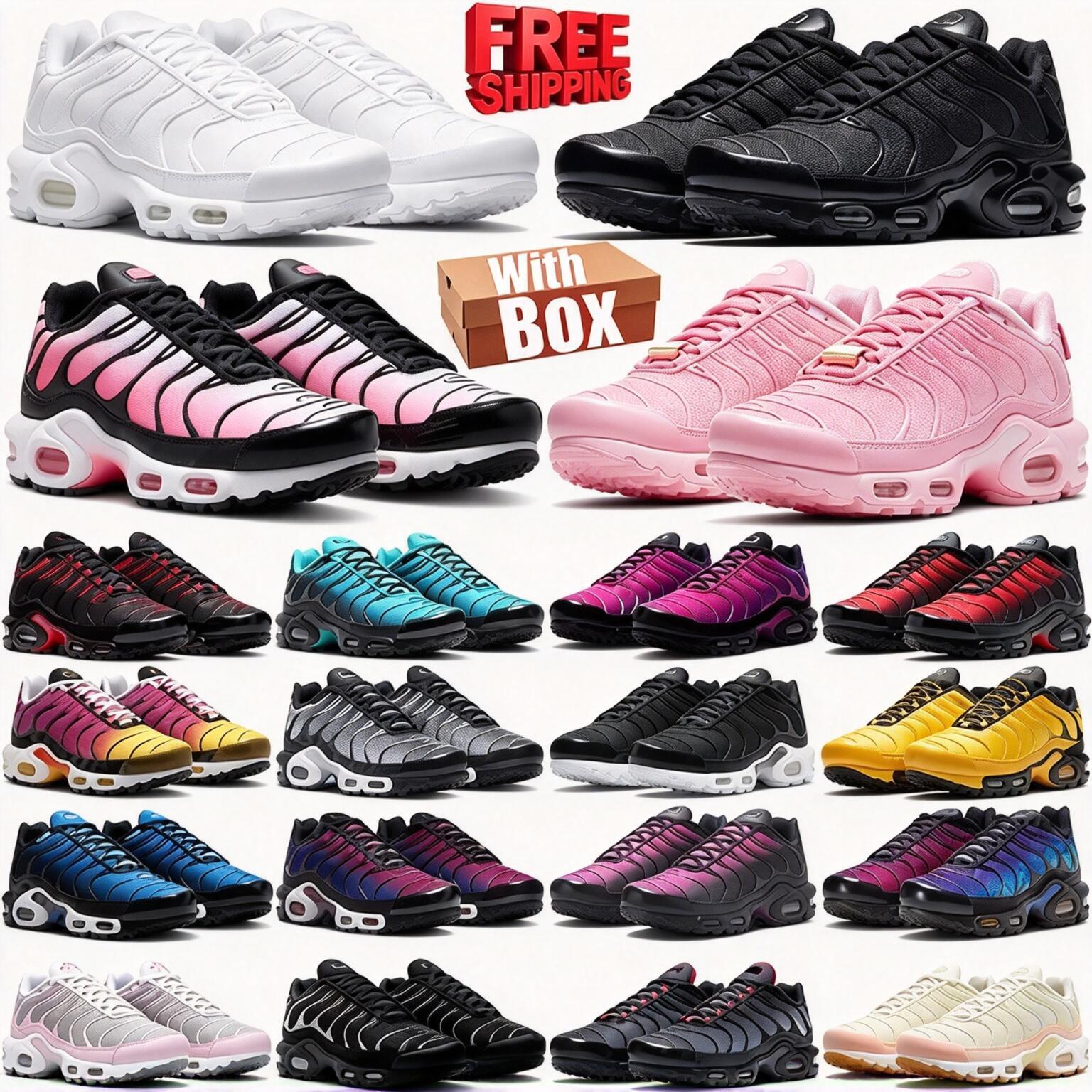 Shipping Free with box Size 36 47 Designer tn tns tnss plus Atlanta Black sneakers Running Shoes trainers for mens womens chaussure zapatillas Sport