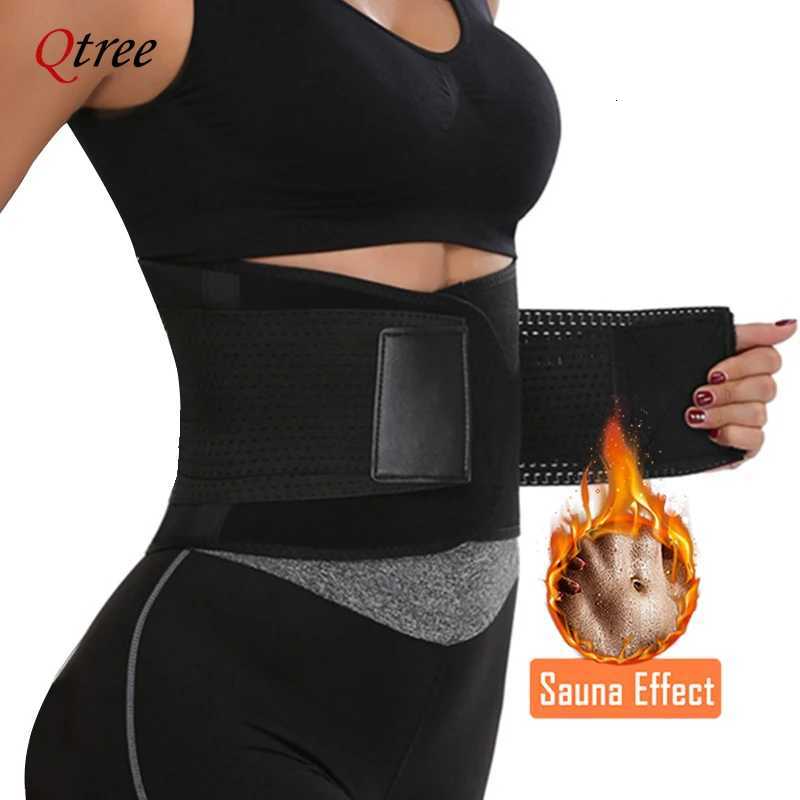Women Women's Shapers Qtree Binders and Shapers Body Shapewear Female Tummy Control Strap Waist Cincher Sauna Sweat Belt Sheath Corset J260923