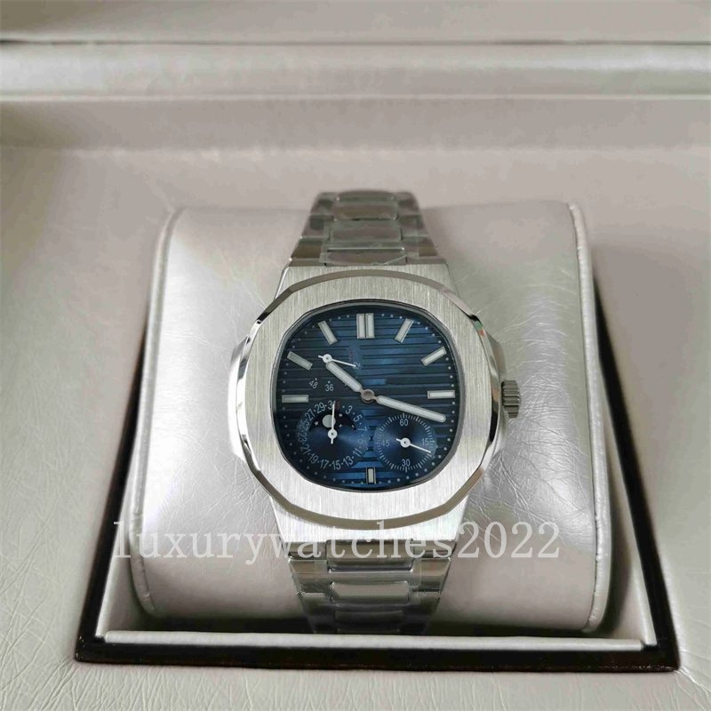 Perfect Watches ZF 5712/1A-001 5712 40mm 904L Blue Dial Waterproof Sapphire Cal.240 PS IRM C LU Power Reserve Mechanical Automatic Men's Wristw