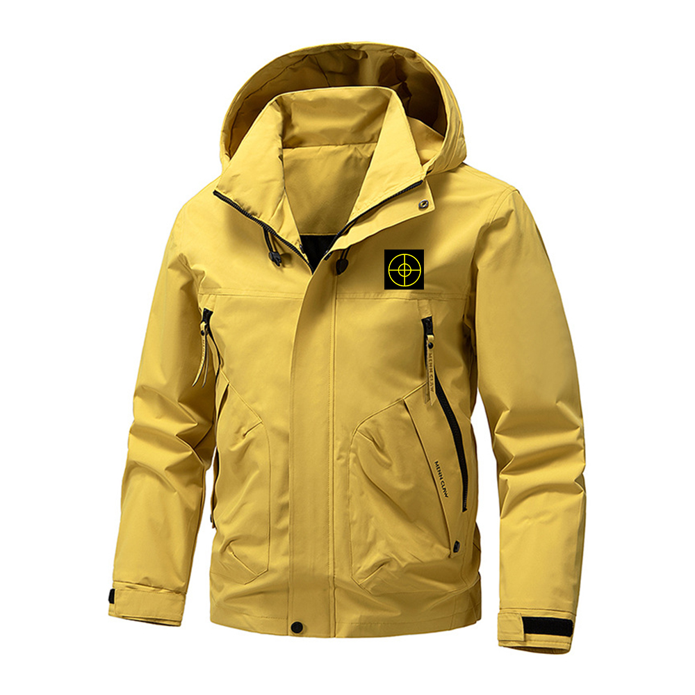Spring Autumn Men's Hiking Bomber Jacket Outdoor Men Climibing Windbreaker Hooded Coats Men Sports Breathable Zipper Jackets