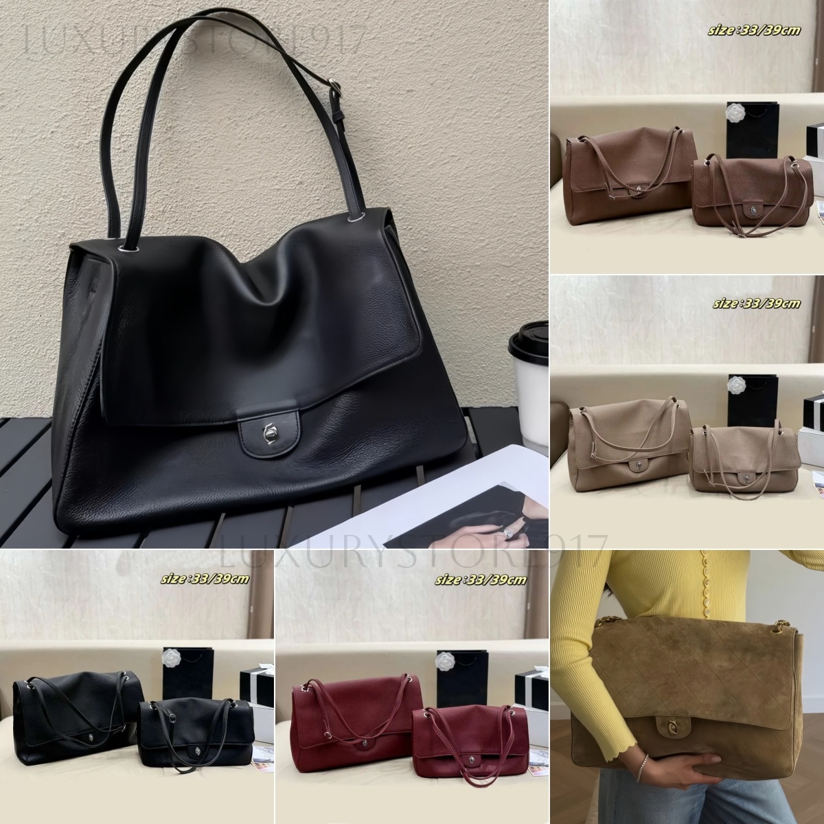 12A Women Designer Maxi Shopping max CF Shoulder Bag Classic Flap Vintage Grained Calfskin Handbags Cowhide Leather Airport Tote Bag Luxury Suede br