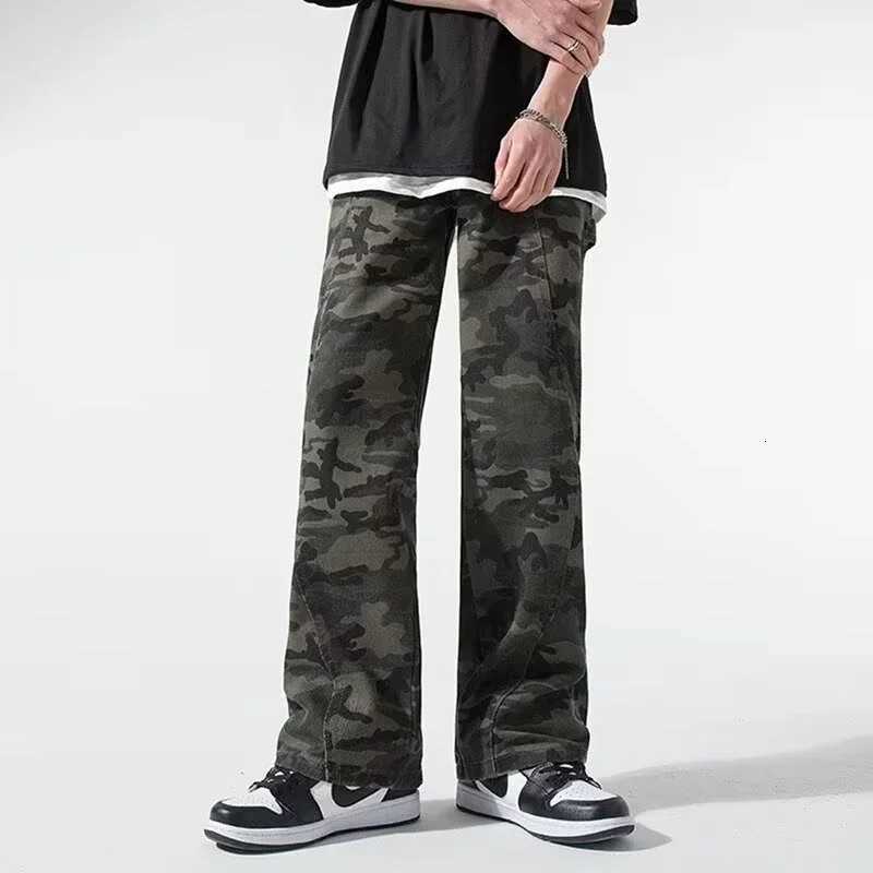 Men's Jeans 2026 New Vintage Camouflage Baggy Y2K Jeans For Man Multi-pockets Straight Cargo Denim Pants Autumn Hip Hop Fashion jean hombre H26