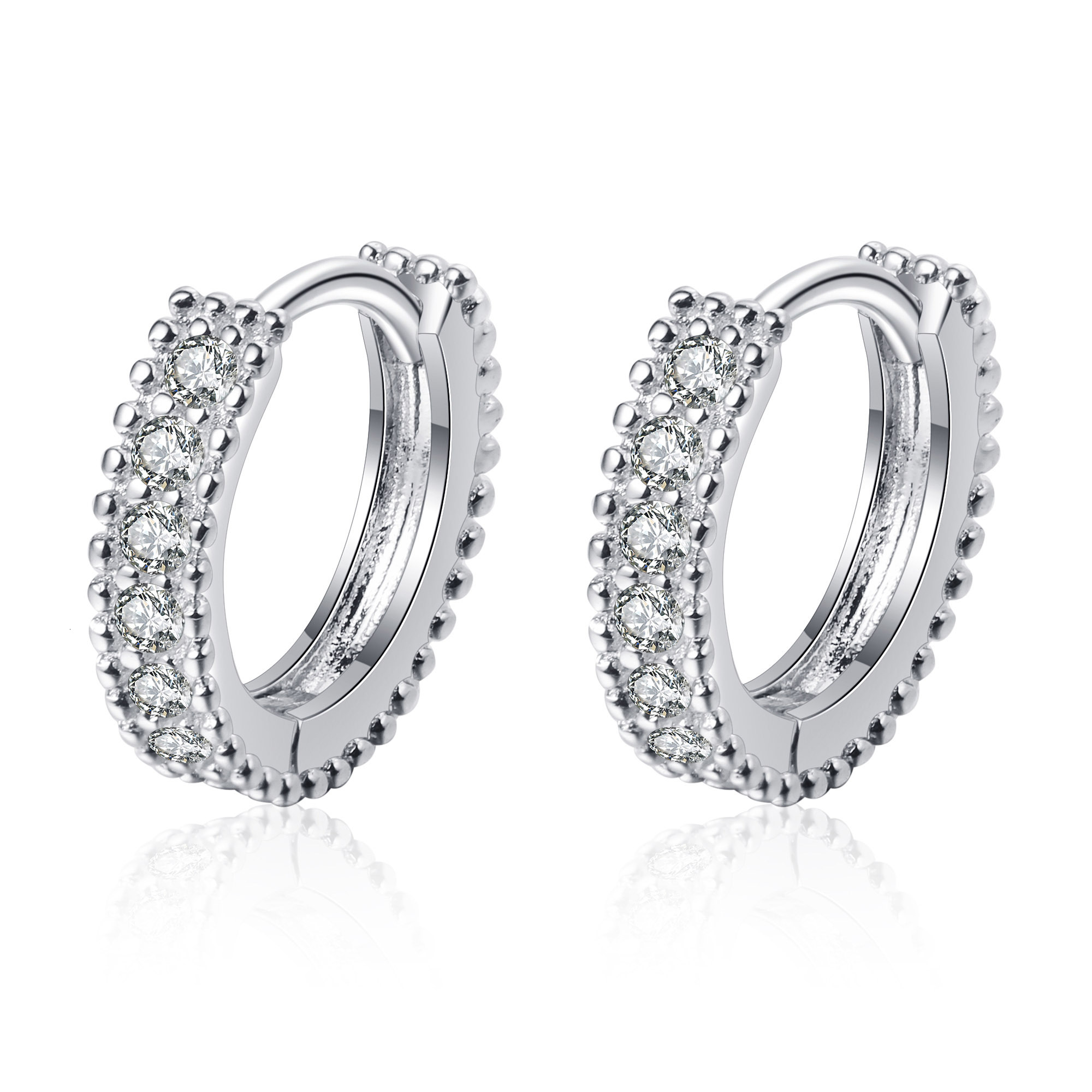 Stud Earrings Fine Jewelry Lab Grown Diamonds Moissanite Diamond Wedding Earrings 925 Sterling Silver Wholesale Fashion Women