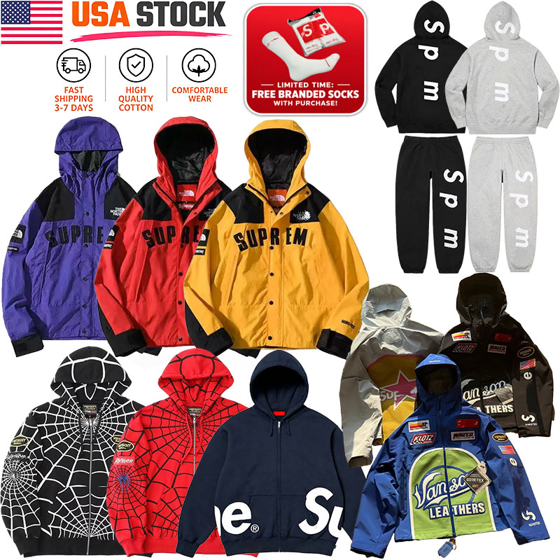 Designer Hoodies Suprmem Hoodies New Fashion Mens Hoodie Zipper Jacket Embroidered Patterns Retro Racing Jacket Hoodies Spring Autumn Cotton Sweatsh