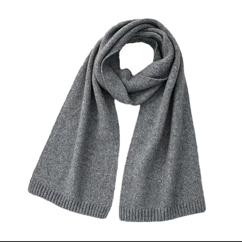 Wool Blend Knit Scarf for Women Solid Color Tassel Fringe Thick Soft Warm Long Neck Wrap Winter Casual Shawl fluffy