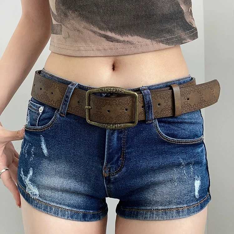 Belt Belts American for Retro Women 2024 New Brown Jeans with Versatile Korean Belt Instagram Fashion N260923