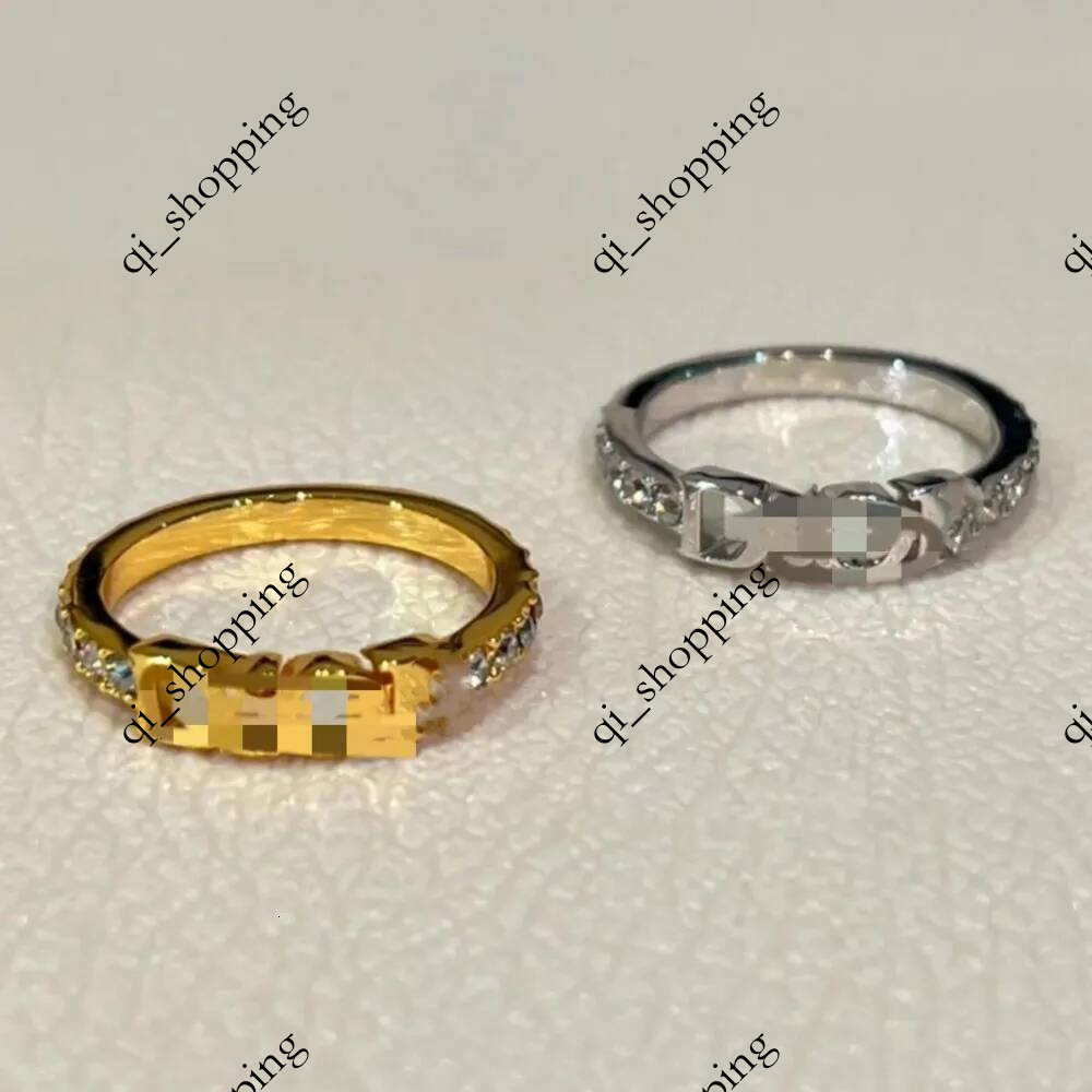 Rings fashion women rings classic letter studded high end quality Designer Jewelry Gold ring Stainless Sier Band Ring AA