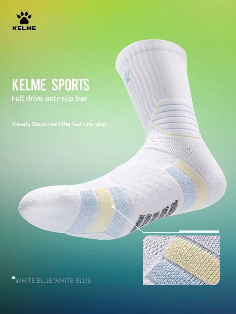 Sports Socks KELME Basketball Socks Men's Fall and Winter Long Thickened Towel Bottom Professional Real Elite Basketball Sports Socks Q260923