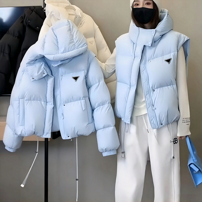 Womens Triangle Designer Jackets Puffy Casual Woman Down Winter Outwears Designer Slim Jacket Windbreaker Short Coat Puffer Jacket Womens Coat Jacke