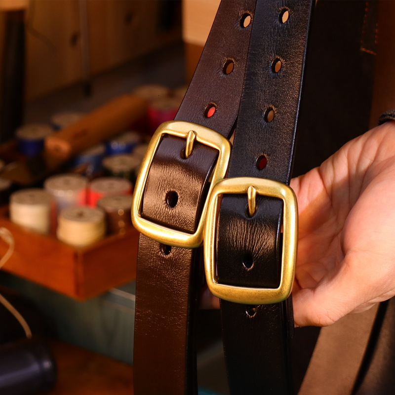 New 3.6CM pure brass buckle, vintage genuine leather unisex, versatile, top-grain waxed leather, men's belt, wholesale