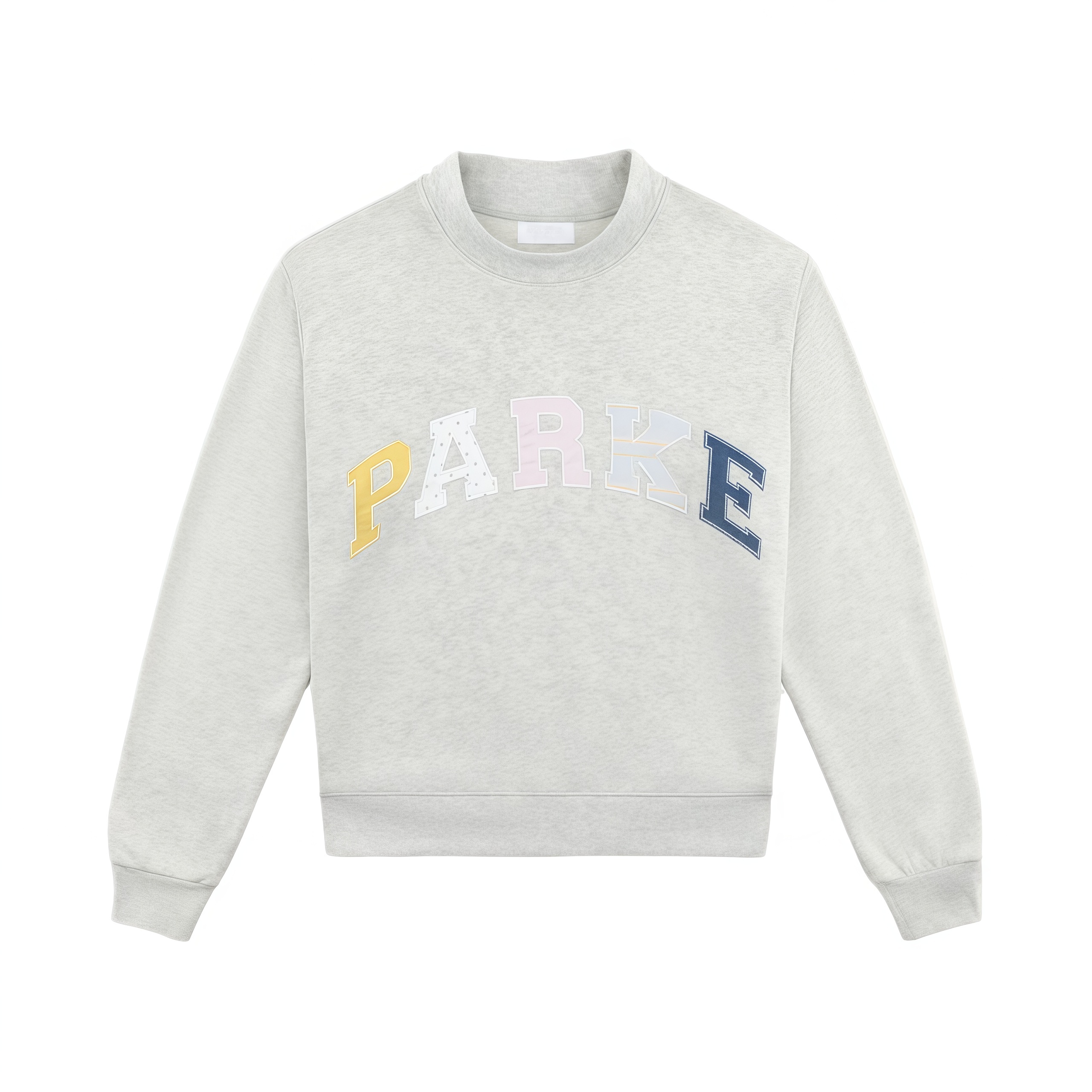 Parkes Women Turtleneck Cotton Hoodie Sweatshirt 26 Fall Winter Niche Designer Style Color Block Letter Patch Embroidery Loose Stand Collar Pullover