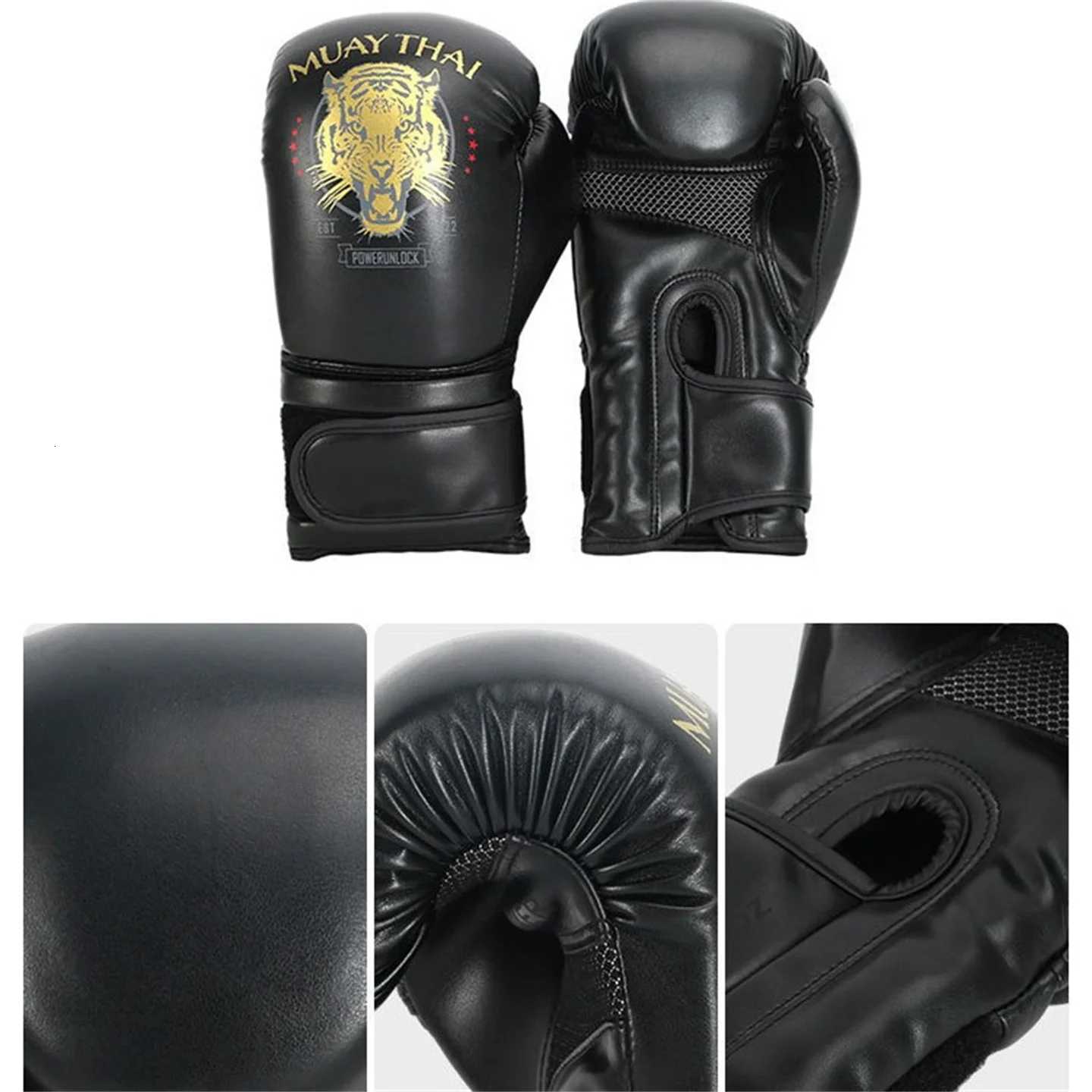 Leather Protective Gear 6-14oz PU Adult Children's Professional Boxing Gloves Kids Gym Sanda Training Boys And Girls Muay Thai Fighting Gloves