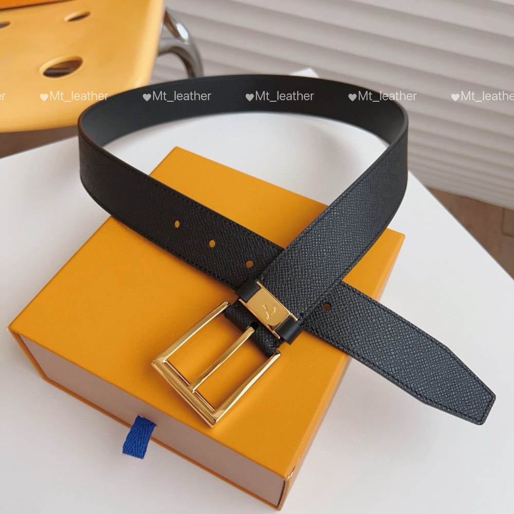 Luxury Men Belt Mens Designer Black Belt Ceinture Luxe width 35mm classic men genuine leather pin buckle belt business casual waist belt with suits