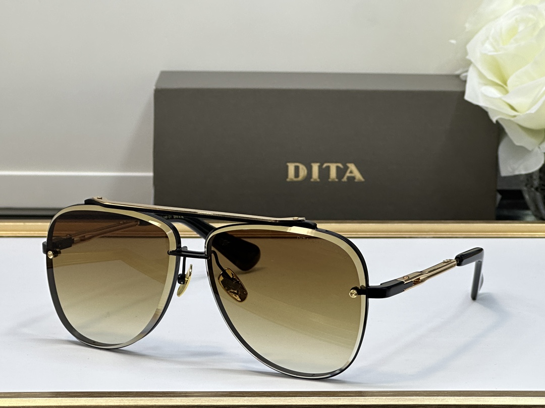 DITAes MACH-SEVEN Sunglasses Top Quality Pilot Metal Frame Men Luxury Designer Sun Glasses MACH 7 With Original Box Size 64-13-135