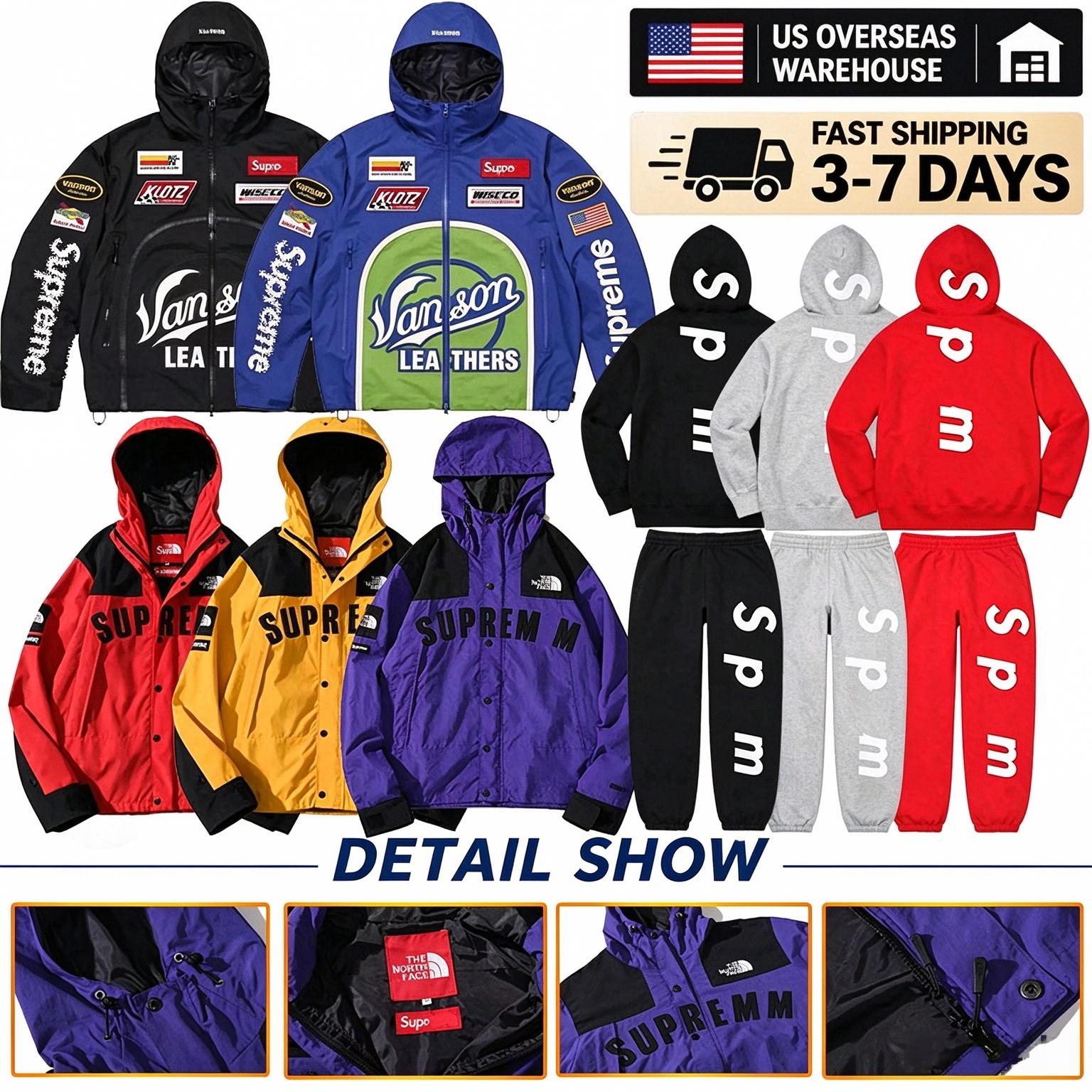 Suprmem Hoodies Designer Hoodies New Fashion Mens Hoodie Zipper Jacket Embroidered Patterns Retro Racing Jacket Hoodies Spring Autumn Cotton Sweatsh