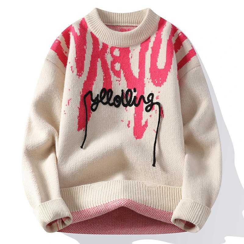 End Men's Sweaters 2024 High Knitted Sweater Luxury Cashmere Sweater Men Korean Harajuku Mens Christmas Jumper Thick Warm Pullover Sweaters Man