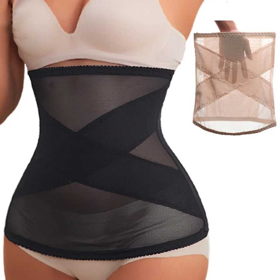 Waist Women's Shapers Mesh Belt for Waist Shaping Crossover Abdominal Shapewear for Women Modeling Straps Control Tummy Slimming Belt Shaper J2
