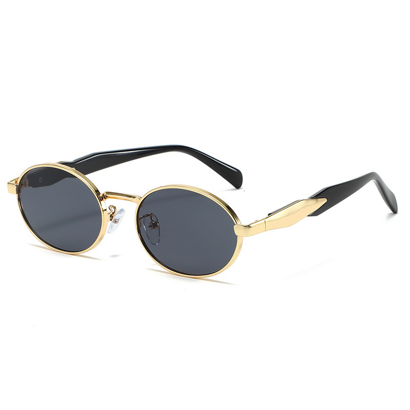 Luxury Fashion Designer Sunglasses Retro Oval Designer For Women 2025 New Model High-End UV Protection Photo Sunglasses European And American Style