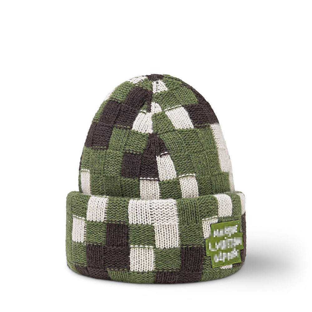 Fashion V Green beanie Bonnet Advanced Version Autumn Winter Knitted Cap Women Men Solid Letter Hat Designer High Quality winter outdoor Beanie
