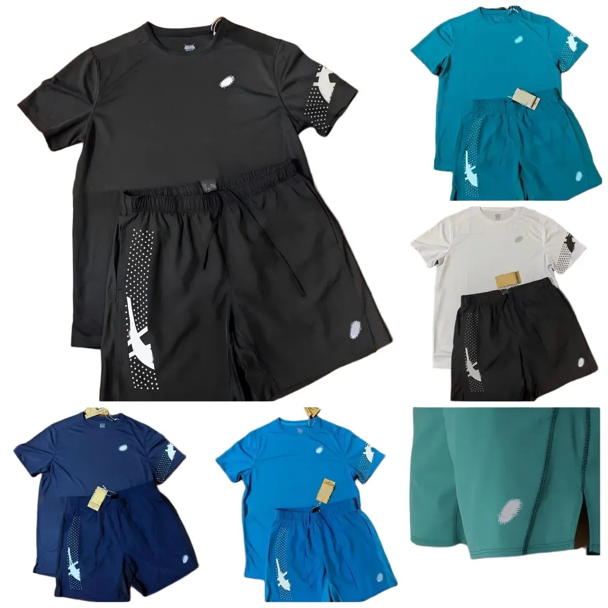 NEW arrival Asicsly tracksuit mens shorts t shirt Higher version Mens womens summer quick-dry set for running and tenni lightweight breathable fabri