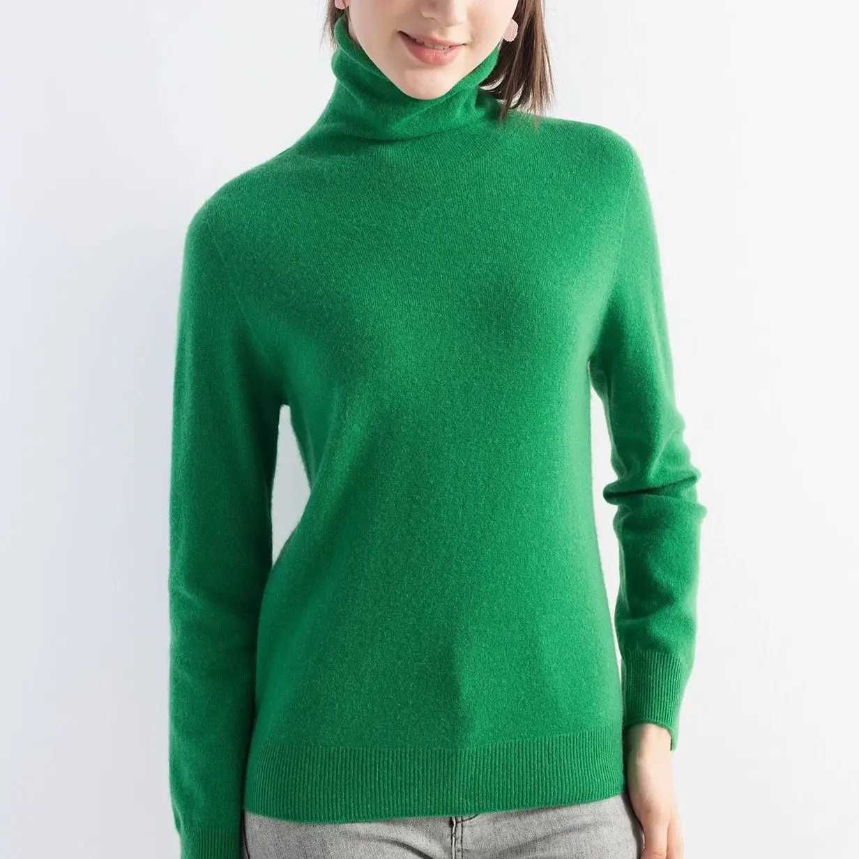 Women's Sweaters Cashmere Sweater for Women Turtleneck Sweaters Wool New Knit Tops Fall Winter Warm Long Sleeve Pullover Fashion Woman Clothing