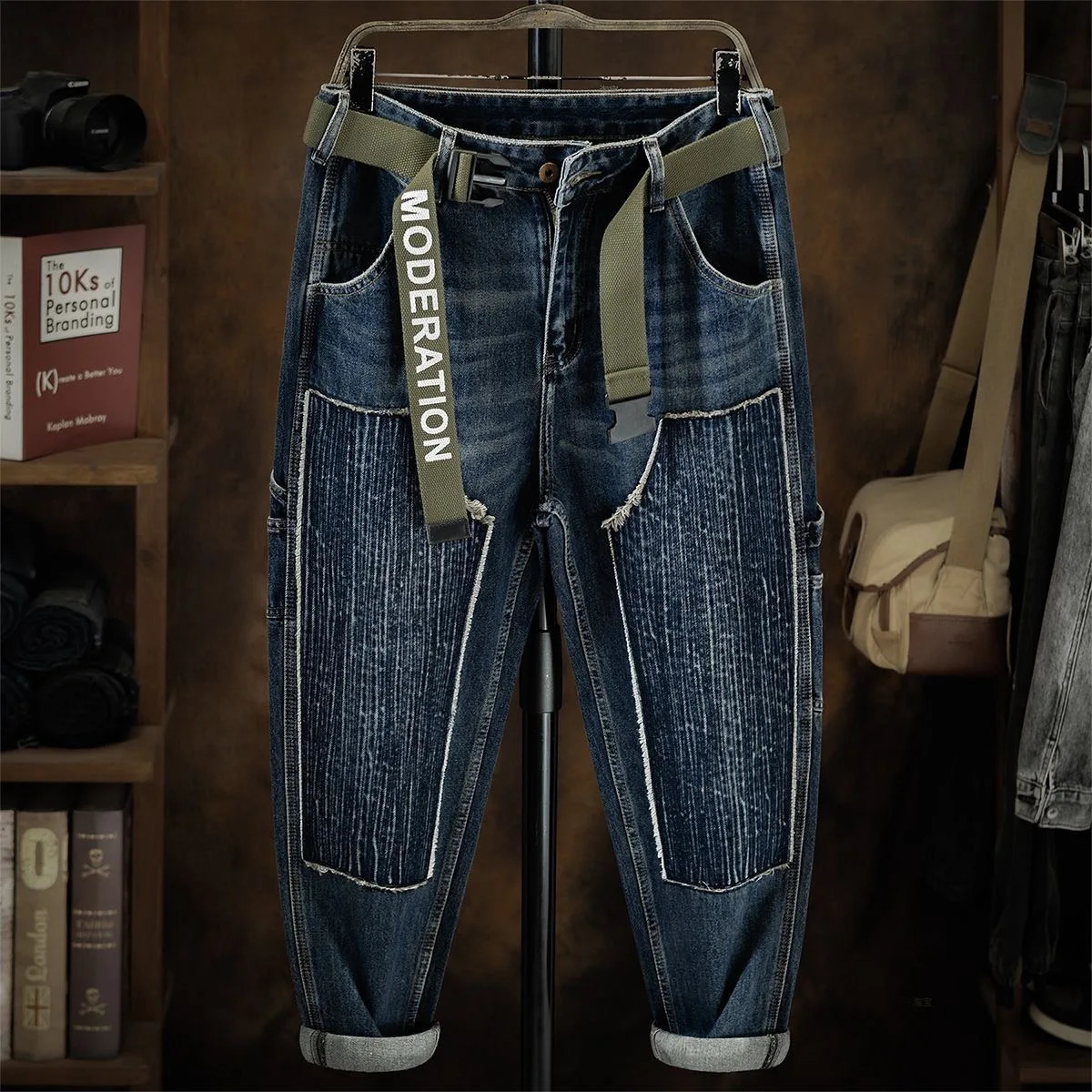 Autumn and Spring Fashion Solid Color American Vintage Straight Leg Elastic Denim Pants for Men Loose Sports High Quality Jeans 260923