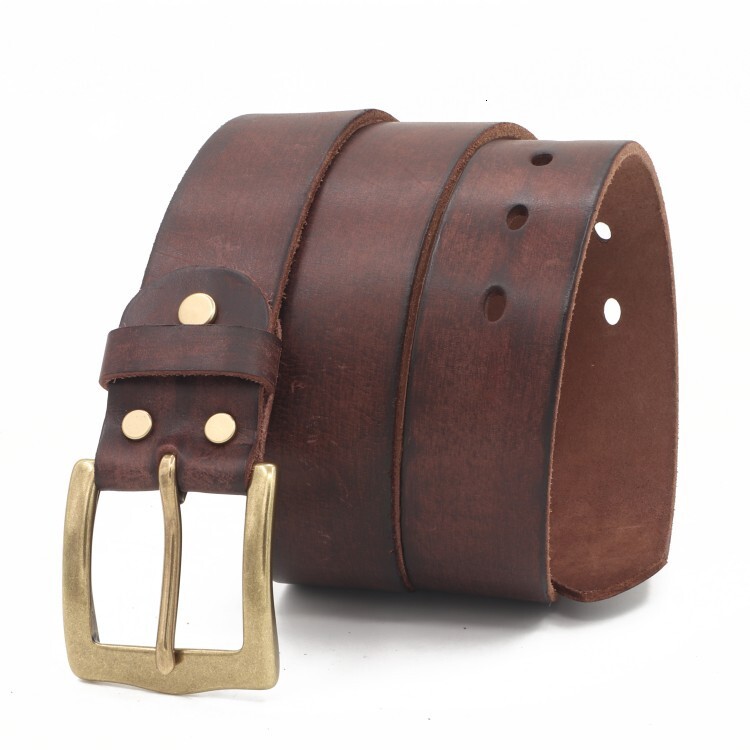 3.8CM vintage washed denim belt, versatile for men, made of genuine leather, with a distressed finish, 4MM thick, and available in extended lengths