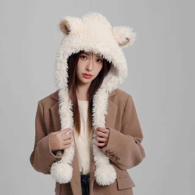 And Plush Cute Sheep Ear Hat Womens Autumn And Winter Thick Warm Hood Student Ear Protection Lei Feng S260924K15P