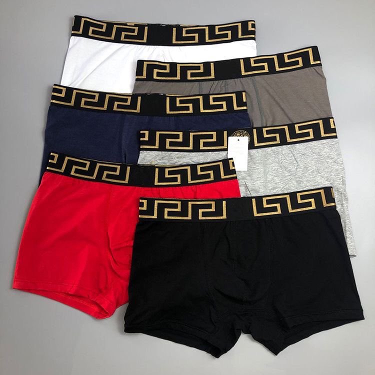 Pantaloncini boxer da uomo 5 pezzi / stilista Pantaloncini casual in cotone da uomo classici sexy Biancheria intima morbida e traspirante taglia M-2