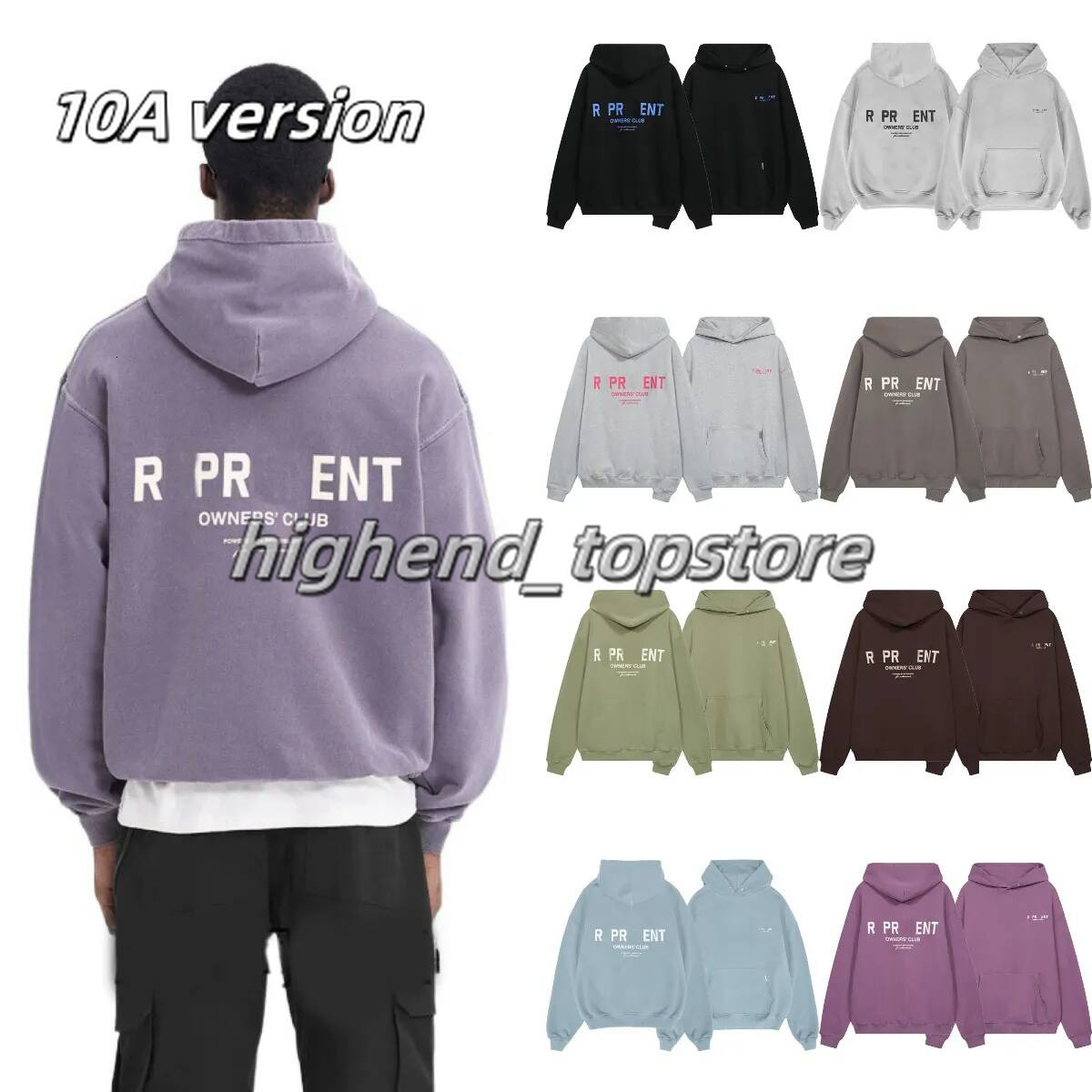 2026 10A Representative Hoodie Men's Designer Hoodies Letter Printed Casual Hiphop Y2k Mens Womens Oversized Sports Hooded Sweaters Represend H