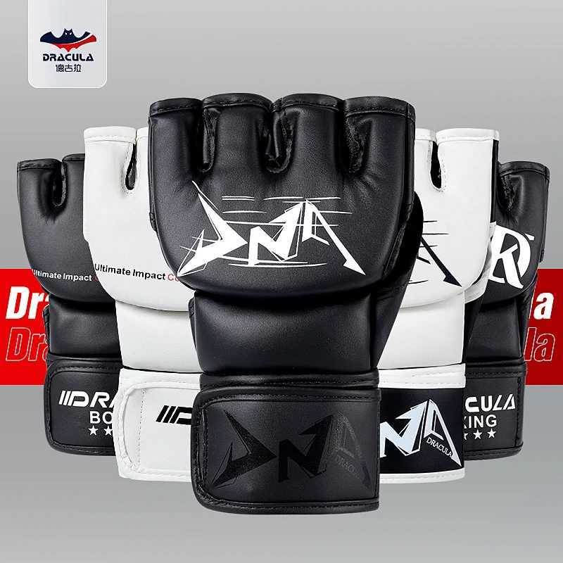 Protective Gear Half-Finger Boxing Gloves for Combat Sanda Training Fingerless MMA Gloves for Adult Fighting Training and Punching Bag Practice Q260