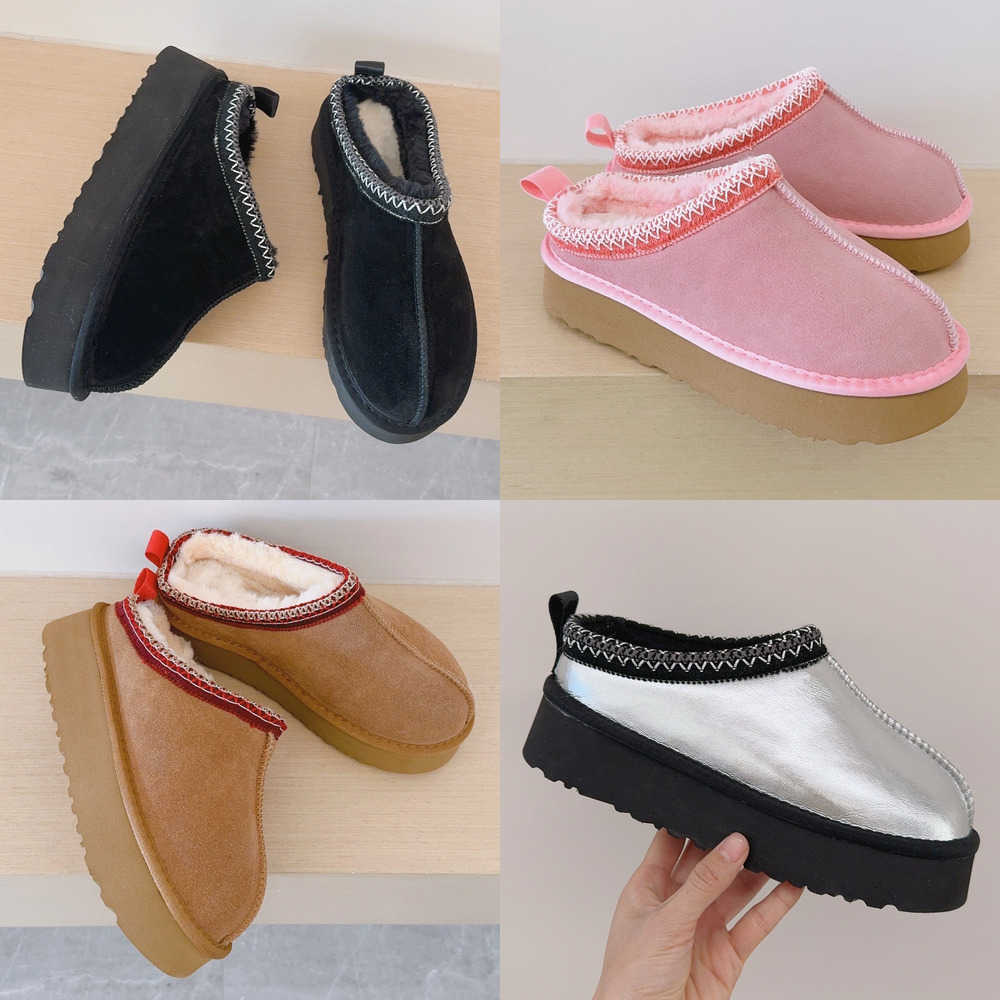 New Genuine Cow Leather Winter Snow Boots Ladies Platform High Heel Shoes Women Ankle Boots Classic Ultra Mini Warm Fur Slippers T260922YQ21