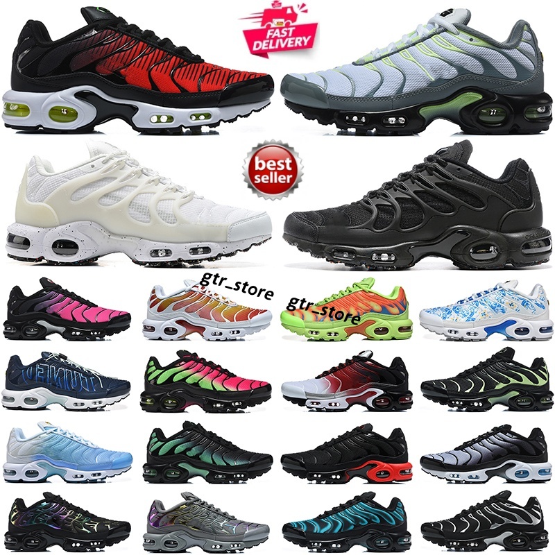 Designer Tn Tns Plus Running Shoes Mens Trainers Tnss Men Women Triple White Black Sky Blue Gradient Dusk Unity Tennis Breathable Outdoor Sports Sne