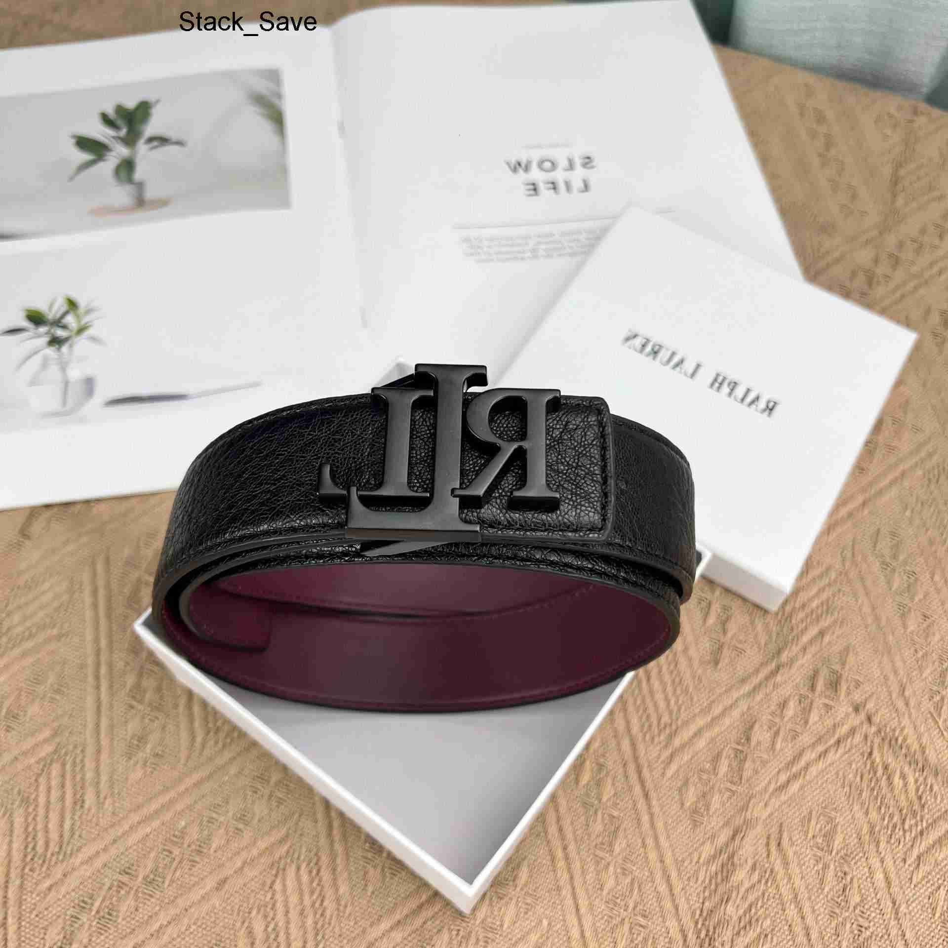 RLL Rah laurenism Designer belt Belt Black for man letter belt gold mens genuine leather business belt box S260721FSHW BSSN