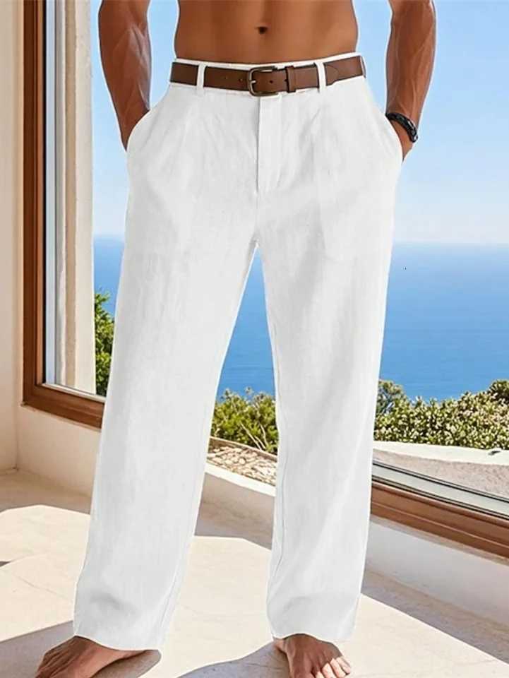 Men's Pants New Summer Linen Casual Pants Simple Seaside Resort Style Breathable Straight Cut And Superior Quality. H260924