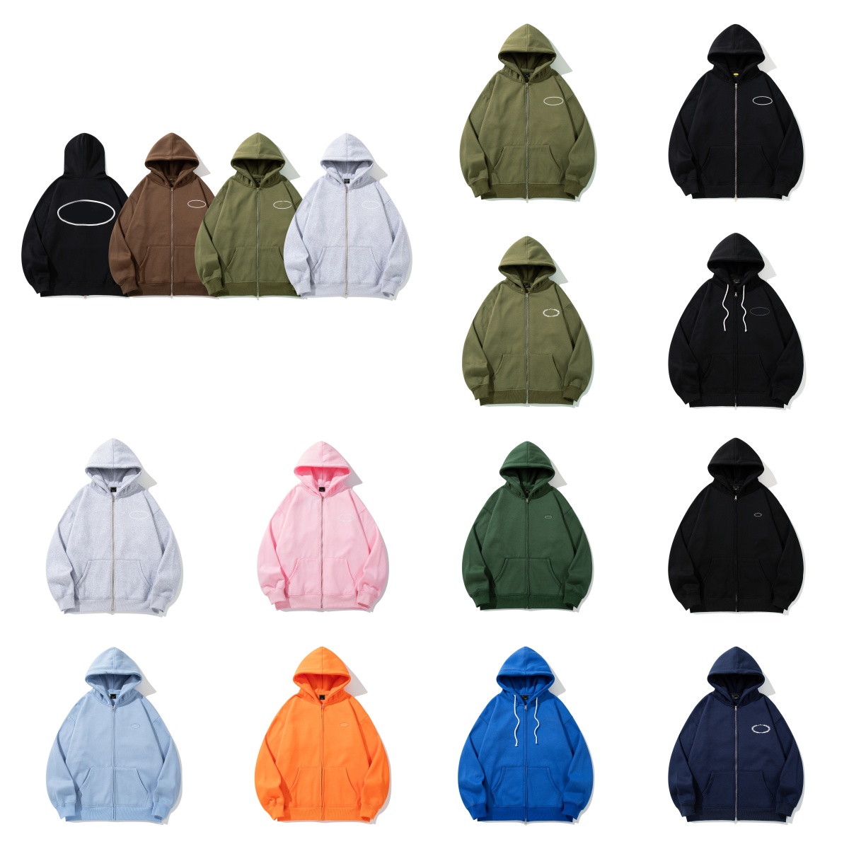 Men Hoodie Designer Casual Loose Zipper Classic Jacket High Street Style Set Hip Hop Fashion Letter Print Hoodies High Quality hoodies SZIE S-XL