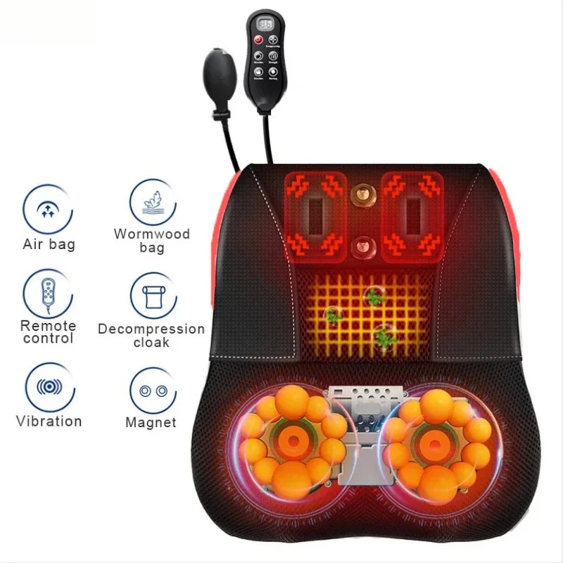 Car Home Cushion Pillow Neck Lumbar Back Multi-Function Whole Body Electric Shoulder Cervical Spine Massage