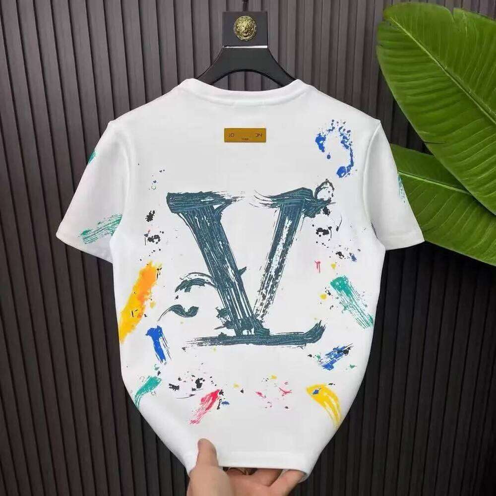 Fashion European Goods Short Sleeved T Shirts Men's Summer 2026 New Trend Casual Loose Design Designer Classic Letter Short-Sleeved Shirt Sense