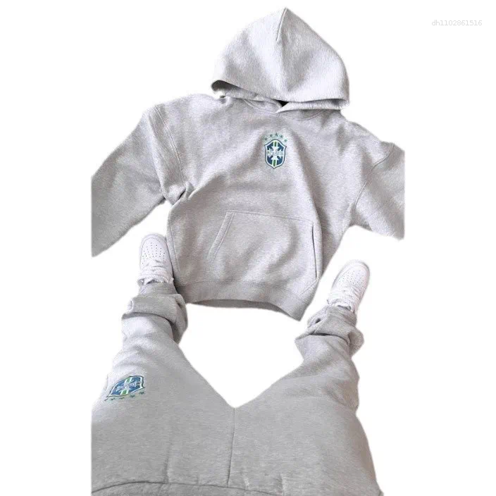 Men's Tracksuits Autumn And Winter Trendy Brand Fashion Printing Pullover Long-sleeved Hooded Sweater Suit Casual Versatile Jacket Tide