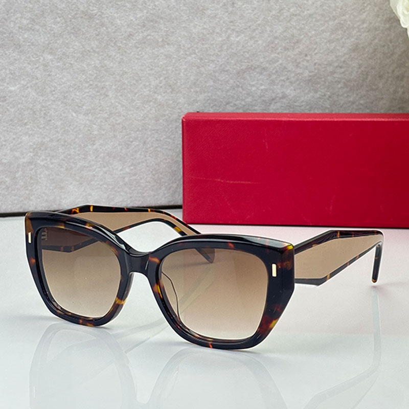 Designer womens cat eye sunglasses SPR 32S acetate coffee tortoiseshell splicing frame brown gradient lenses mens sunglasses fashion travel retro st