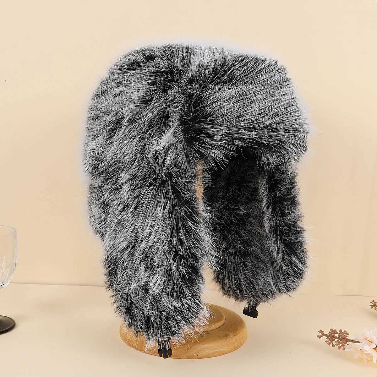 Imitation Thick Fur Mens Lei Feng Hat Fur Winter Outdoor Warm and Cold Riding Skiing Plush Womens Hat S260924P2W3