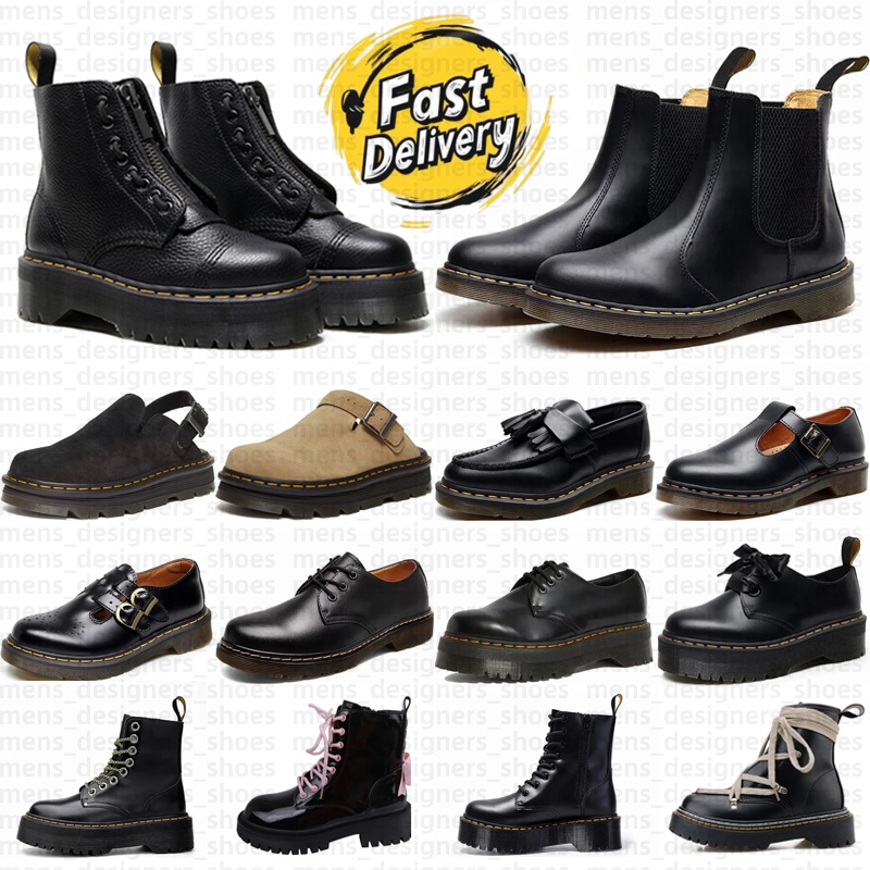 Diseñador Martin Boots Hombres Mujeres Botines Sandalias de cuero Oxford Tobillo inferior Clásico Sandalia al aire libre Bota casual con pajarita Ta