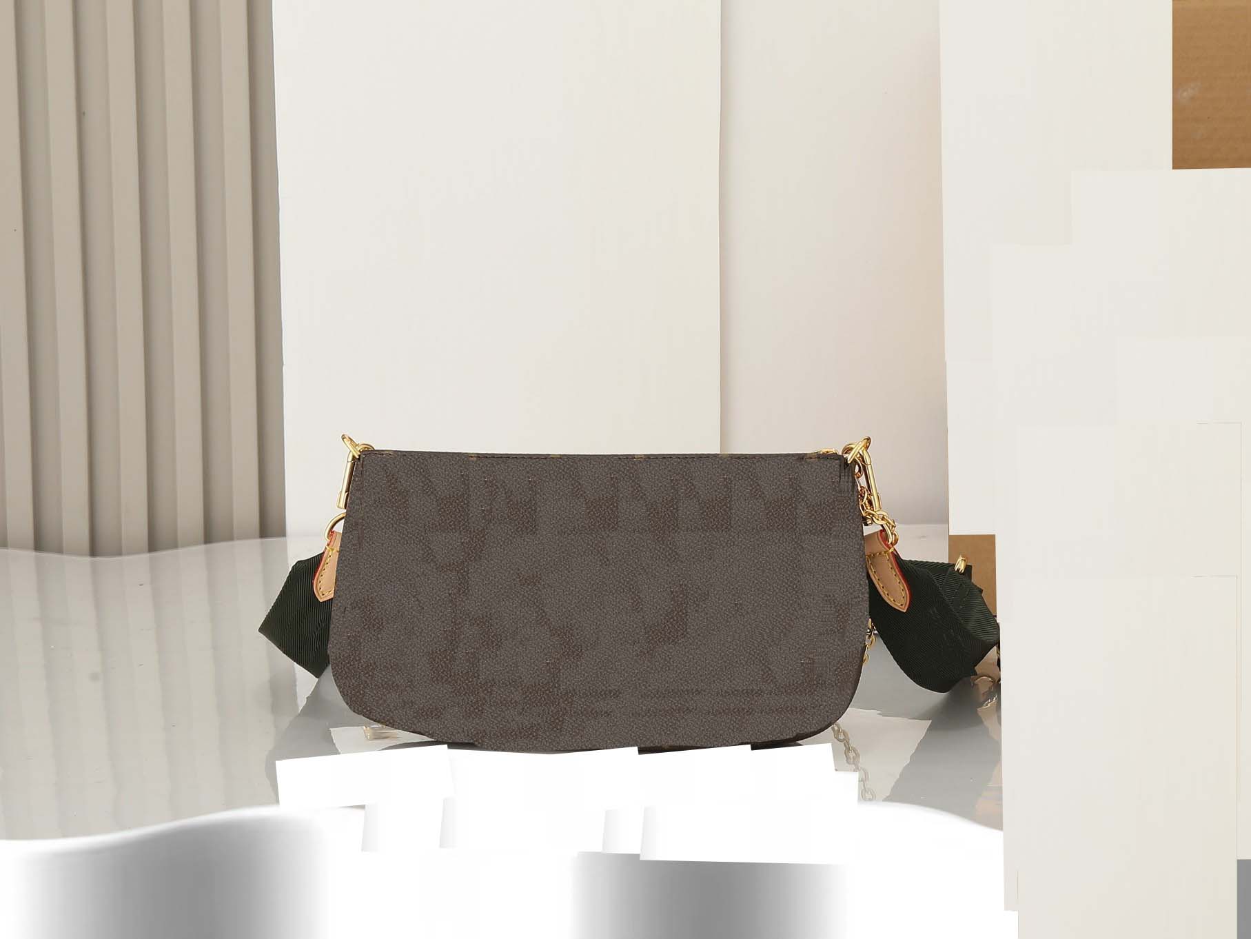 Sac à bandoulière 2 en 1 pour femme, sac à main sous les bras imprimé vintage, petite pochette détachable pour pièces de monnaie, chaîne en métal