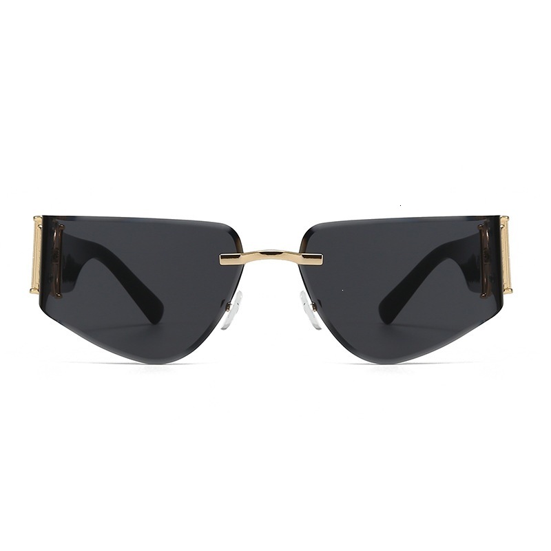 Luxury Fashion Designer Sunglasses European And American Style Curved For Women 2025 New High-End Inverted Triangle Beauty Head Accessories Sunglass