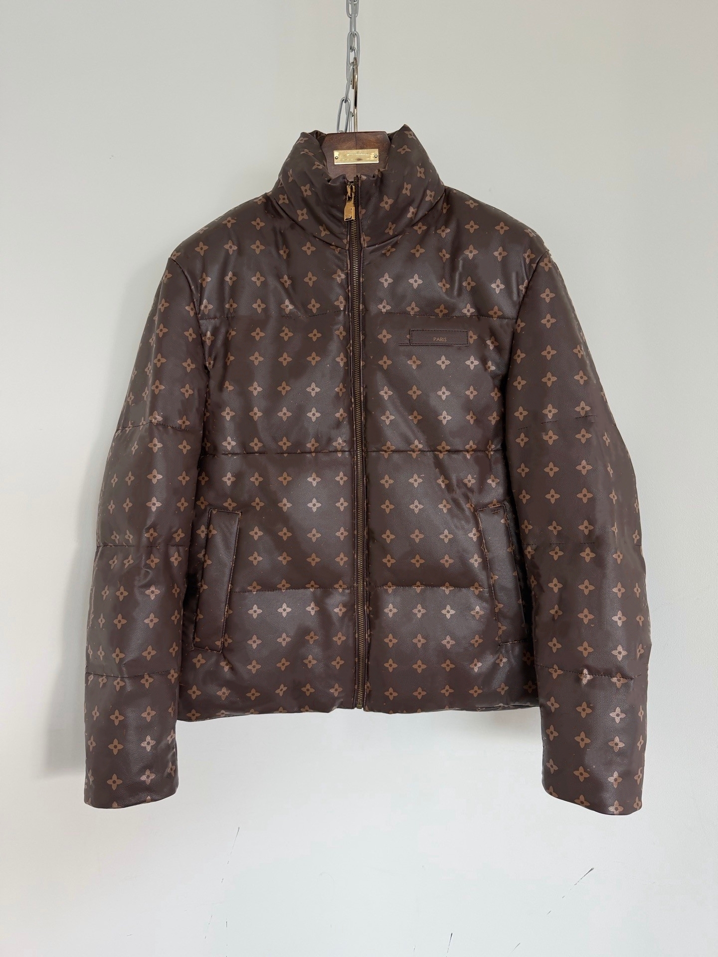 2026 Fall Down Jacket Designer Genuine Cow Leather Digital Print Down Jacket Luxury Designer Warm Outerwear Classic Daily Casual Fashion Outer Garme