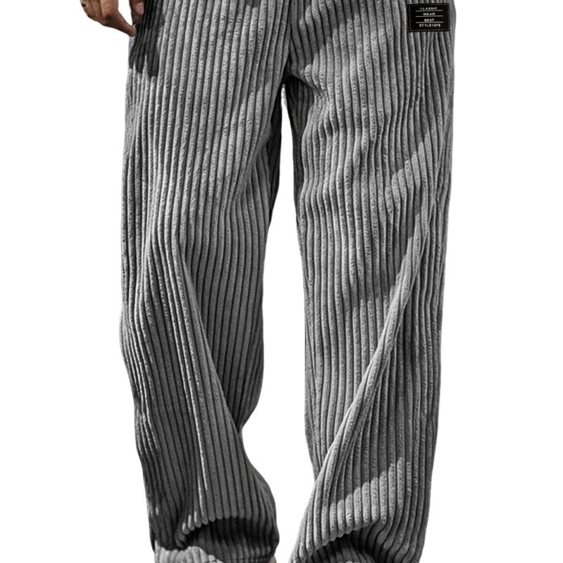 Designer Bestseller Men's Corduroy Pants Loose Straight Leg Multi Pocket Drawstring Waist Casual Trousers Vintage Streetwear Fall Winter S-4