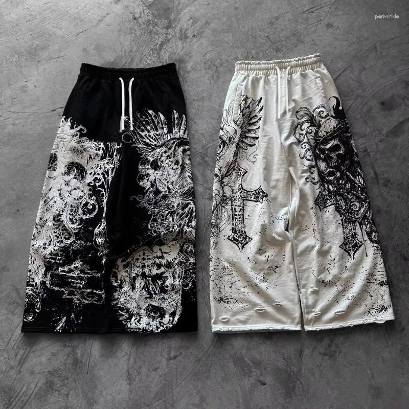 Trendy Retro Casual Pants Gothic Direct Spray Printing Floor Oversized Unisex Streetwear Fashion Men's